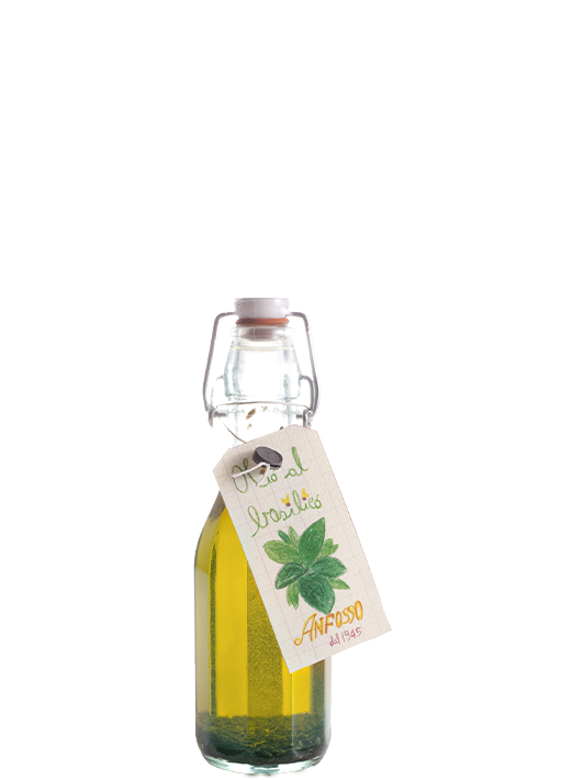 Olio Extra Vergine di Oliva Aromatizzato al Basilico - 250ml