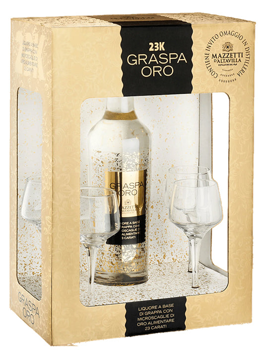 Graspa Oro 23k + 2 Calici Degustazione