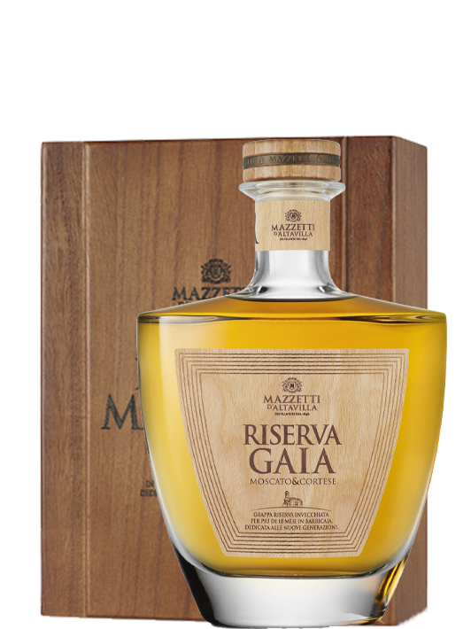 Riserva "GAIA" - Grappa di Moscato e Cortese - Confezione Legno